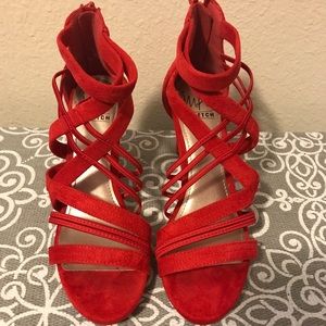 Red heels size 7, only worn once